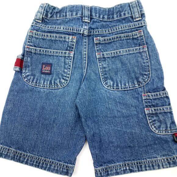 Vintage 90's LEE Boys 'Carpenter' Style Jeans Shorts 7X Sturdy Play School Retro - Picture 5 of 8